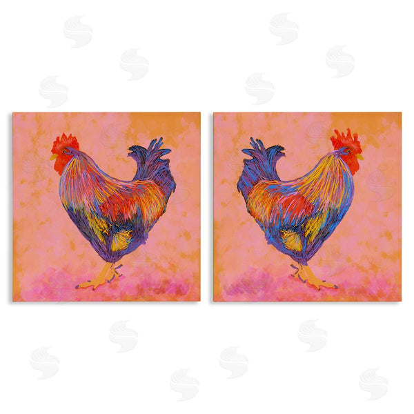 stupell industries Dina Riddle | Rooster with Warm Hues