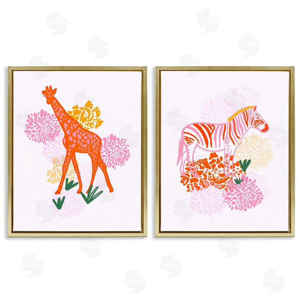 Stupell Industries Dina Riddle | Safari Elephant And Zebra