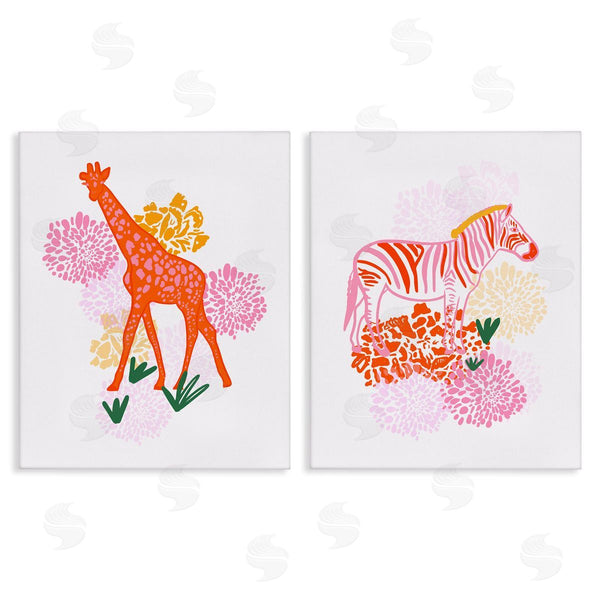 stupell industries Dina Riddle | Safari Elephant and Zebra