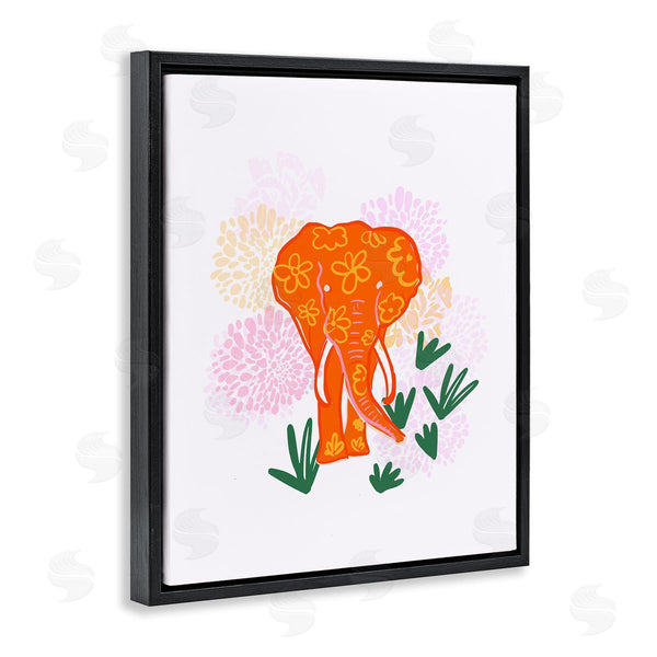 Stupell Industries Dina Riddle | Safari Elephant Over Florals