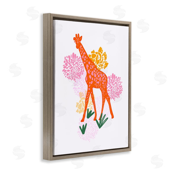 Stupell Industries Dina Riddle | Safari Giraffe Over Florals