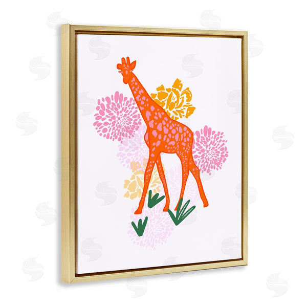Stupell Industries Dina Riddle | Safari Giraffe Over Florals