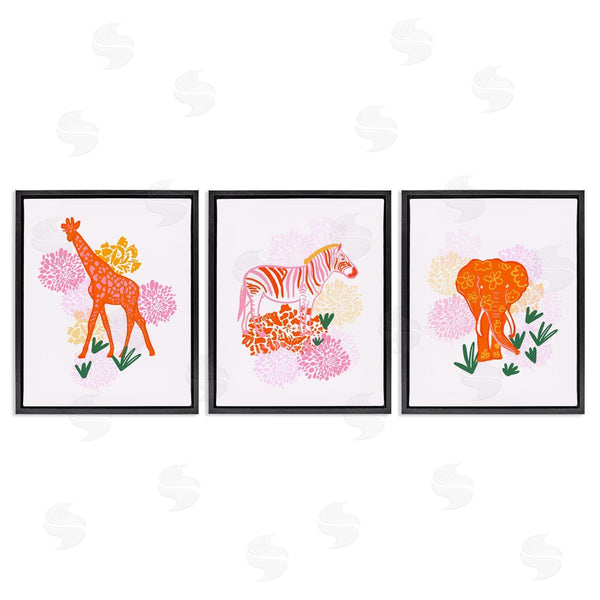 Stupell Industries Dina Riddle | Safari Jungle Animal Trio