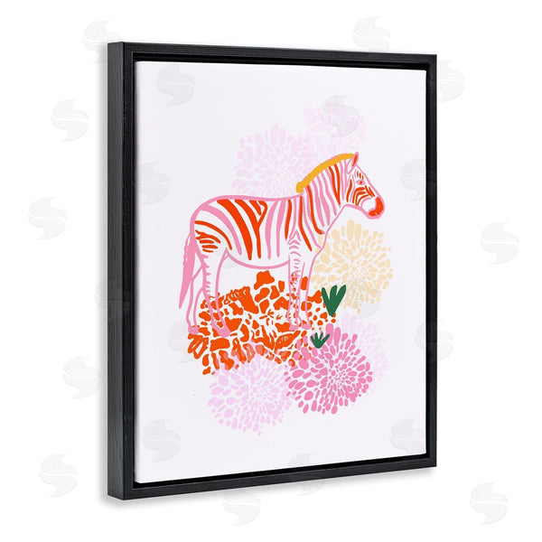 Stupell Industries Dina Riddle | Safari Zebra Over Florals