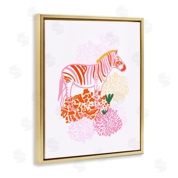 Stupell Industries Dina Riddle | Safari Zebra Over Florals