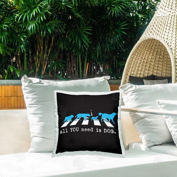 Stupell Industries Dog Is Good | Need Dog Music Pun Printed Throw Pillow