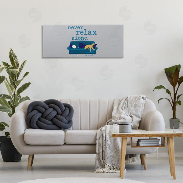 Stupell Industries Dog Is Good | Never Relax Alone Dog Wall Art