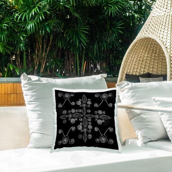 Stupell Industries El Perkin | Geometrics & Leaf Fractals Throw Pillow