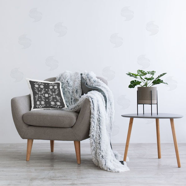 Stupell Industries El Perkin | Symmetrical Flower-Like Patterns Throw Pillow