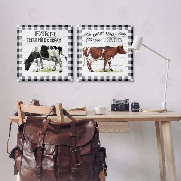 Stupell Industries Elena Vladykina | Spring Farm Dairy Cows Wall Art