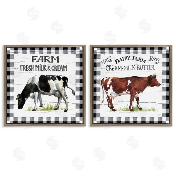 Stupell Industries Elena Vladykina | Spring Farm Dairy Cows Wall Art