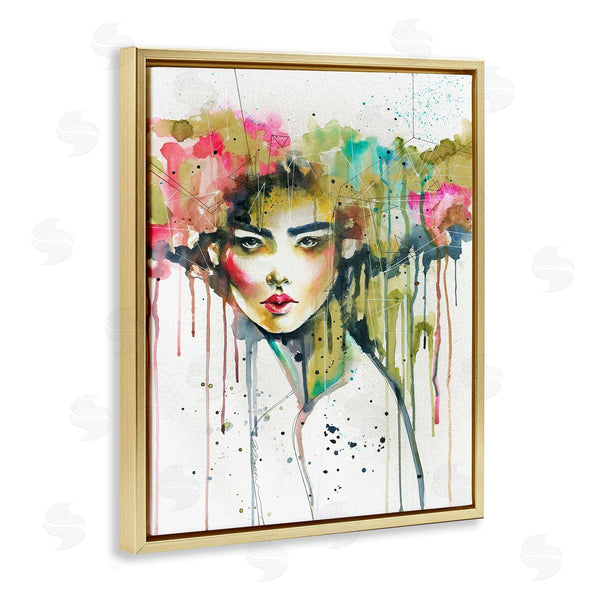 Stupell Industries Elisaveta Stoilova | Colorful Female Crown Portrait