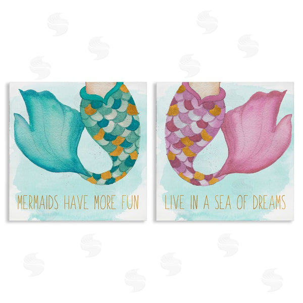 stupell industries Elizabeth Medley | Fun Mermaid Tails Wall Art