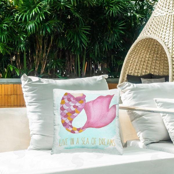 Stupell Industries Elizabeth Medley | Sea Of Dreams Mermaid Printed Throw Pillow
