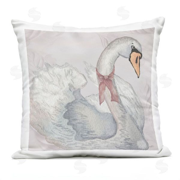 Stupell Industries Elizabeth Medley | Subdued Classic Swan Throw Pillow