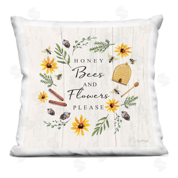 stupell industries Elizabeth Tyndall | Country Cottage Wreath & Quote Throw Pillow