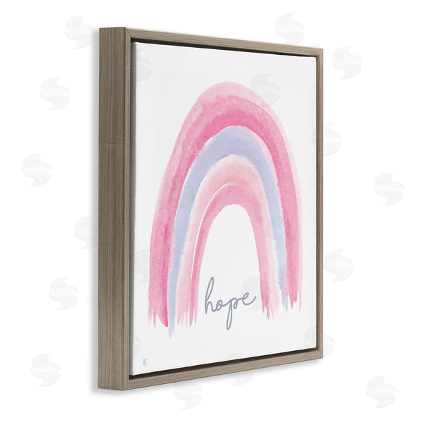 Stupell Industries Elizabeth Tyndall | Hope Watercolor Pink Purple Rainbow