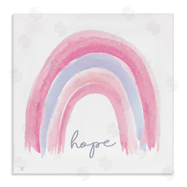 stupell industries Elizabeth Tyndall | Hope Watercolor Pink Purple Rainbow