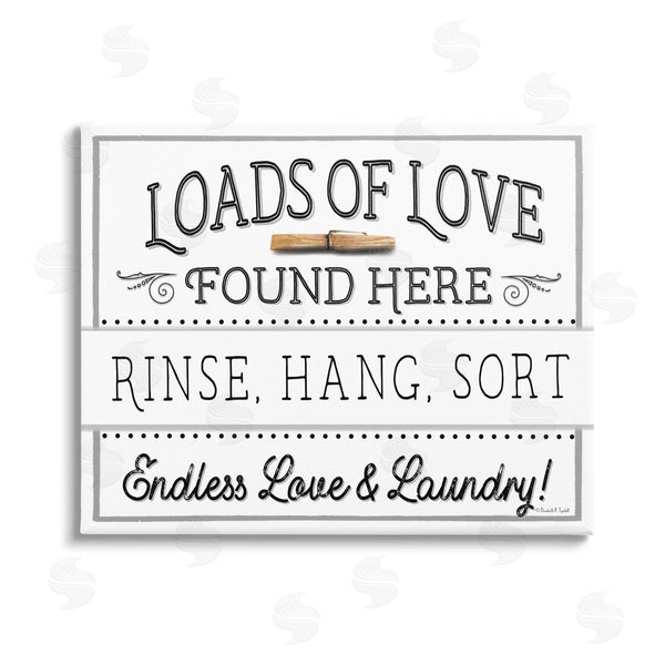 stupell industries Elizabeth Tyndall | Loads of Love Laundry Wall Art