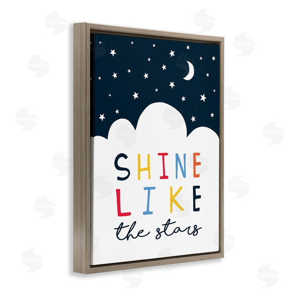 Stupell Industries Elizabeth Tyndall | Shine Like The Stars Sentiments Starry Night Clouds Wall Art