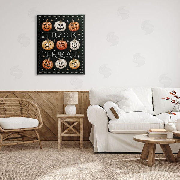 Stupell Industries Elizabeth Tyndall | Trick Or Treat Jack-o-Lanterns Wall Art