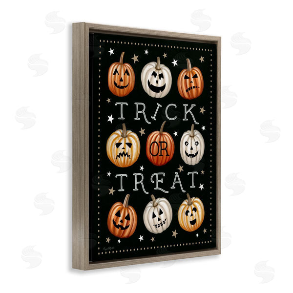Stupell Industries Elizabeth Tyndall | Trick Or Treat Jack-o-Lanterns Wall Art