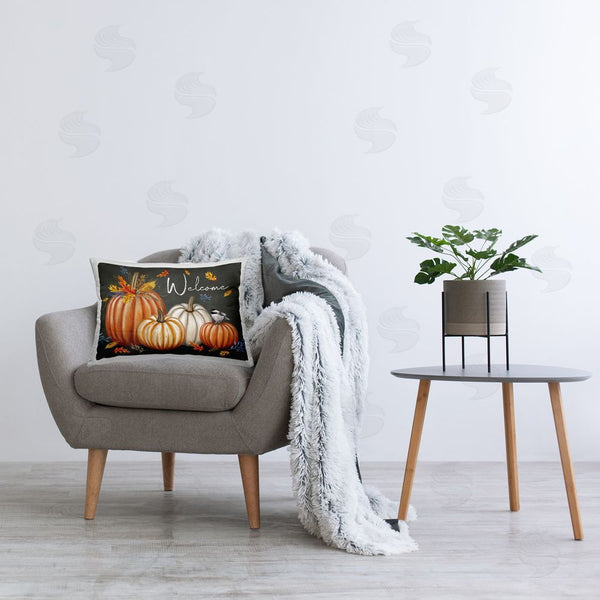 Stupell Industries Elizabeth Tyndall | Welcome With Autumnal Pumpkins