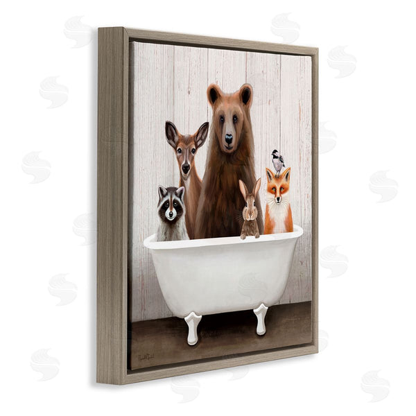 Stupell Industries Elizabeth Tyndall | Woodland Creatures Antique Bathtub
