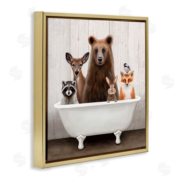 Stupell Industries Elizabeth Tyndall | Woodland Creatures Antique Bathtub