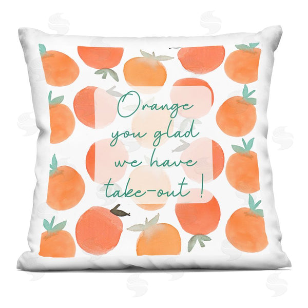 stupell industries Emily Navas | Orange You Glad Throw Pillow