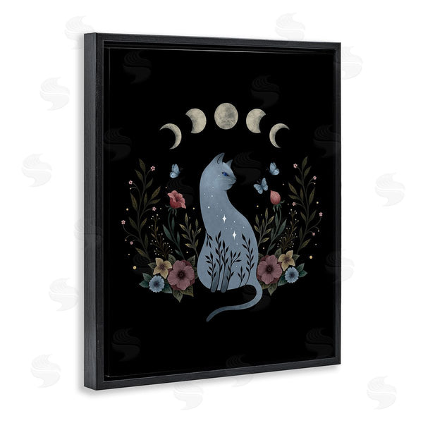 Stupell Industries Episodic Drawings | Cat & Moon Phases Wall Art