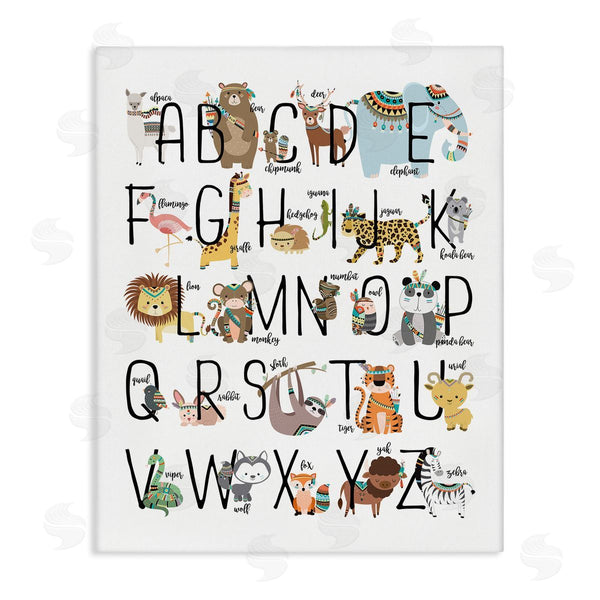 stupell industries Erica Billups | Boho Animals Alphabet Wall Art