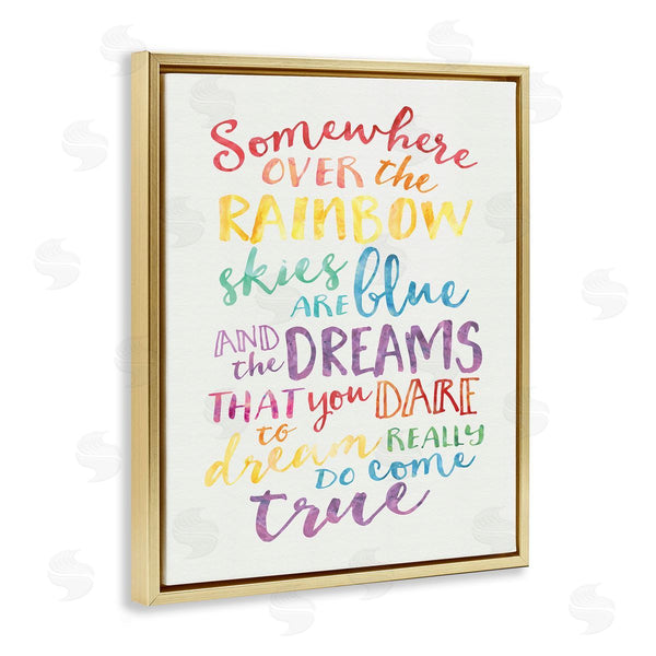 Stupell Industries Erica Billups | Rainbow Lyrics Watercolor