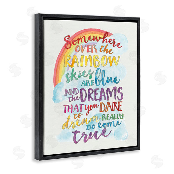 Stupell Industries Erica Billups | Somewhere Over The Rainbow With Rainbow