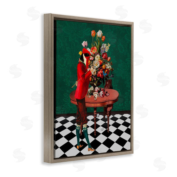 Stupell Industries Erika C. Brothers | Classic Style Bird Person With Flowers