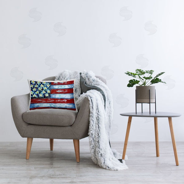 Stupell Industries Estelle Grengs | Flower Stars & Stripes Flag
