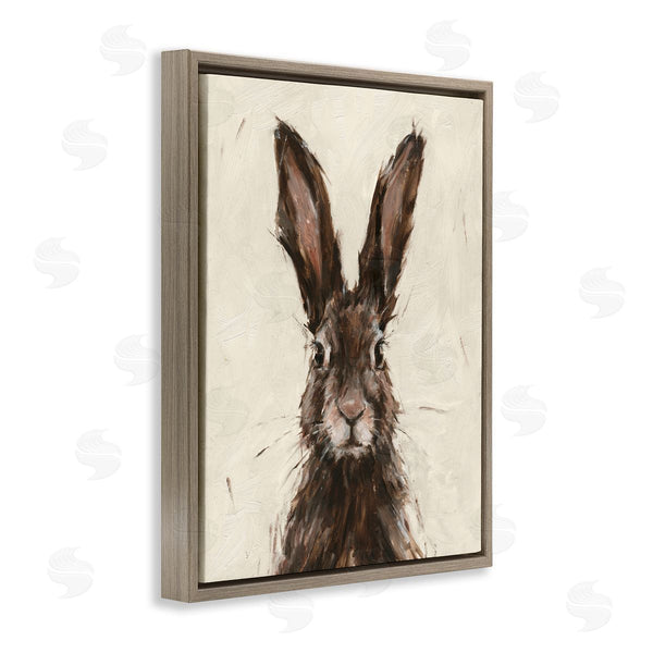 Stupell Industries Ethan Harper | Brown European Rabbit Hare Portrait