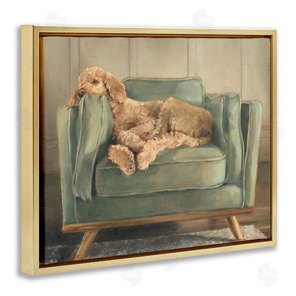 Stupell Industries Ethan Harper | Labradoodle Lounging On Sofa