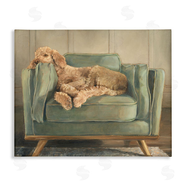 stupell industries Ethan Harper | Labradoodle Lounging on Sofa