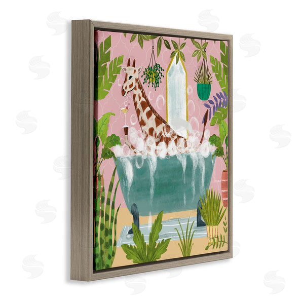 Stupell Industries Farida Zaman | Giraffe Fun Bath Time