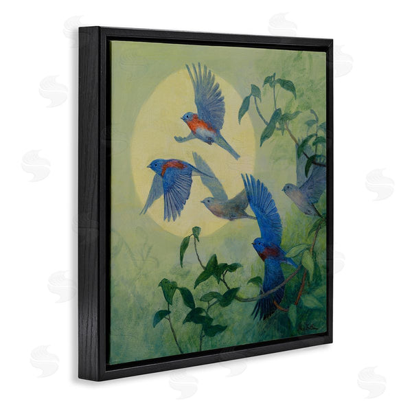 Stupell Industries Floy Zittin | Bluebird Flock Over Moon