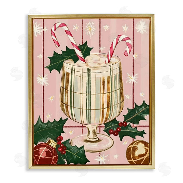 stupell industries Franklyn Gregory | Pastel Christmas Cocktail Wall Art
