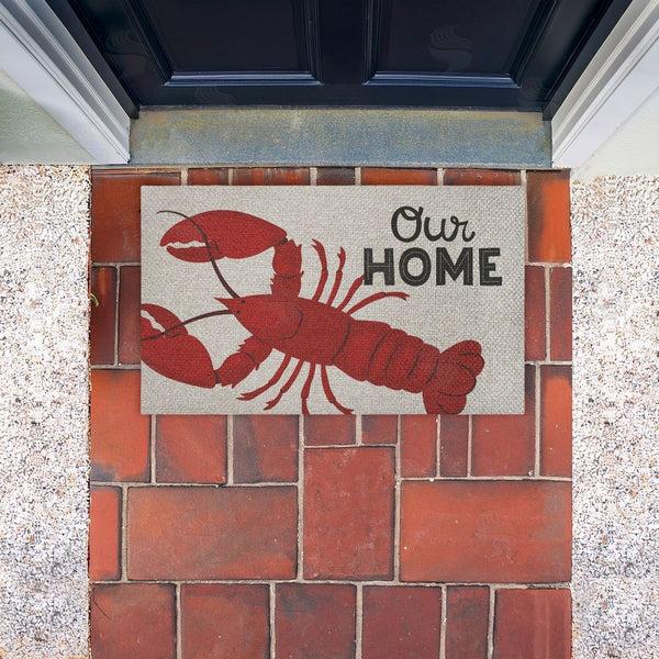 Stupell Industries Gail Veillette | Our Home Lobster Faux Sisal Door Mat