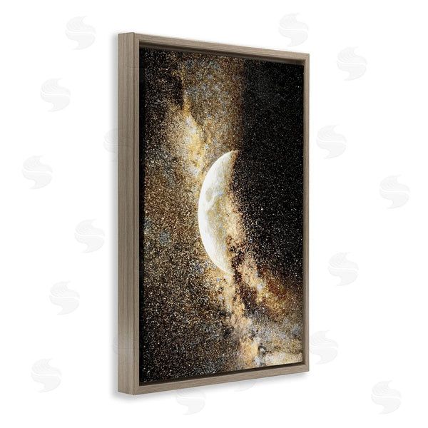Stupell Industries Gemma Bardot | Starry Nebula Crescent Moon