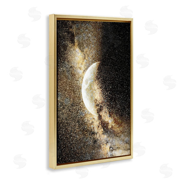 Stupell Industries Gemma Bardot | Starry Nebula Crescent Moon