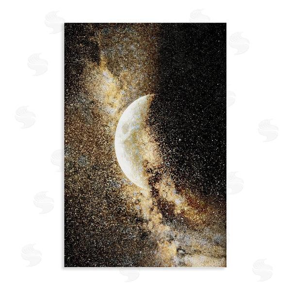 stupell industries Gemma Bardot | Starry Nebula Crescent Moon