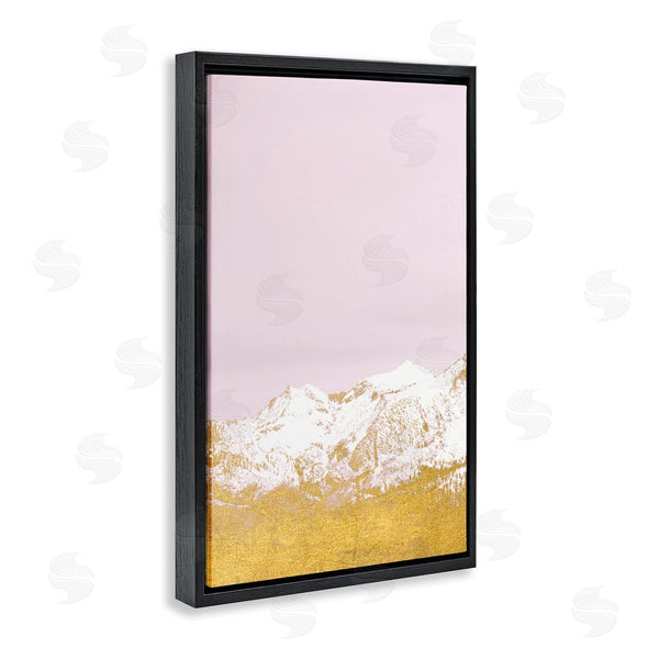 Stupell Industries Gemma Bardot | White Tipped Mountains On Pink