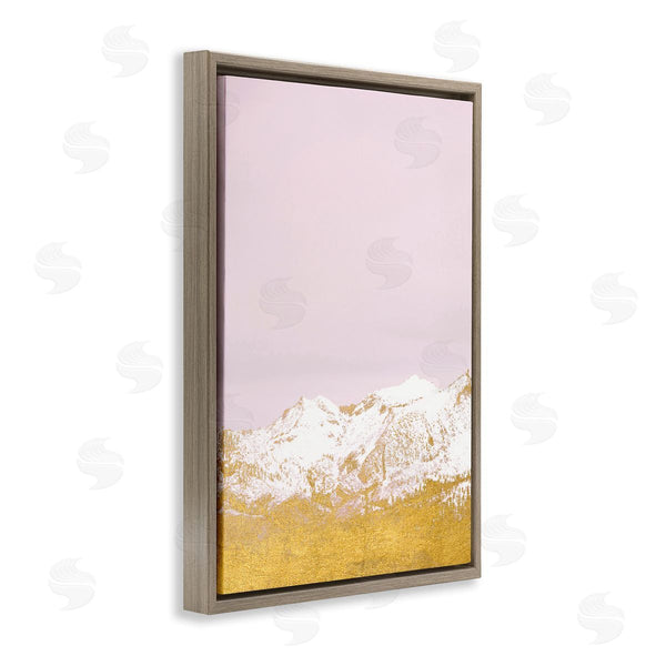 Stupell Industries Gemma Bardot | White Tipped Mountains On Pink