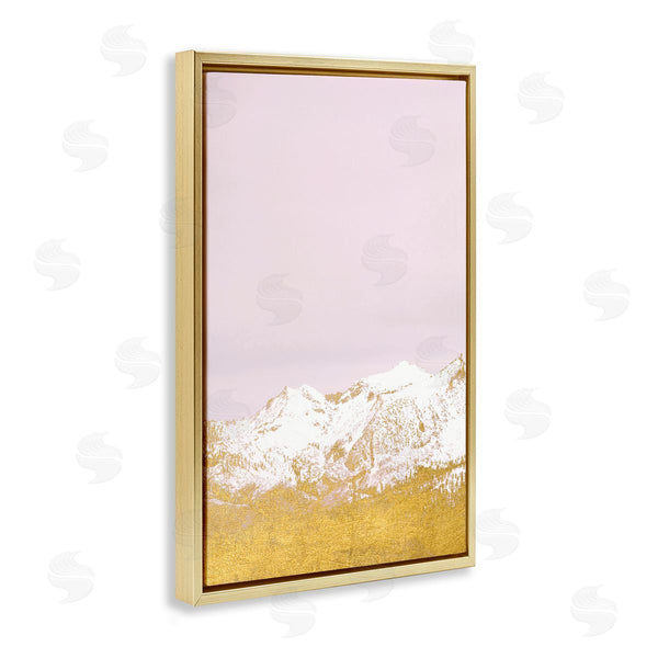Stupell Industries Gemma Bardot | White Tipped Mountains On Pink