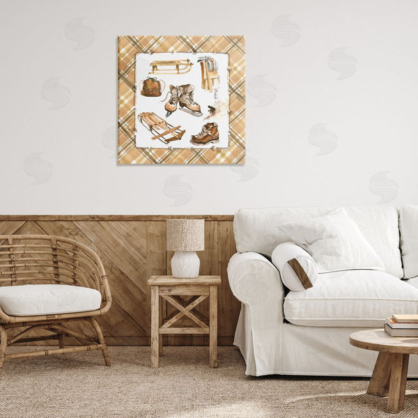 Stupell Industries Geoff Allen | Plaid Winter Sports Wall Art